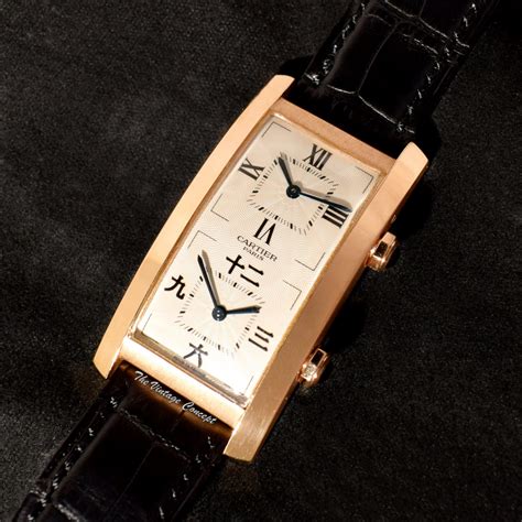 cartier tank dual time